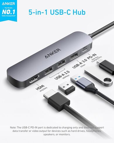 Anker USB C Hub & MagGo USB-C Adapter & Wireless Vertical Ergonomic Optical Mouse (Bundle) in Saudi Arabia
