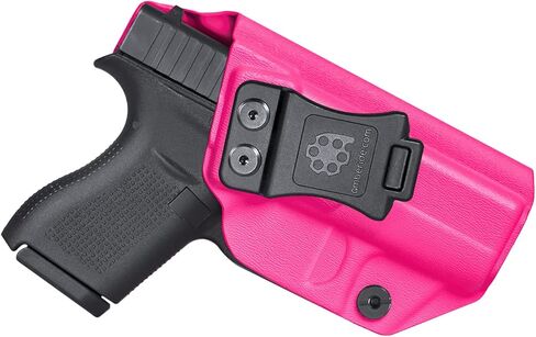 Amberide Glock 42 IWB Holster، Kydex-Boltaron داخل حزام الخصر المناسب Glock 42 .380، الاحتفاظ الآمن، السحب السريع، 0-30 درجة غير قادر in Kuwait