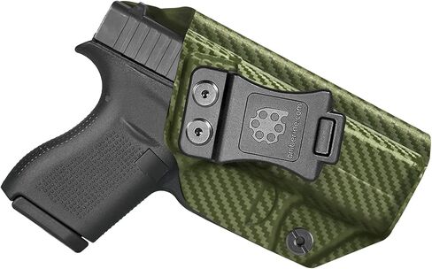 Amberide Glock 42 IWB Holster، Kydex-Boltaron داخل حزام الخصر المناسب Glock 42 .380، الاحتفاظ الآمن، السحب السريع، 0-30 درجة غير قادر in Kuwait