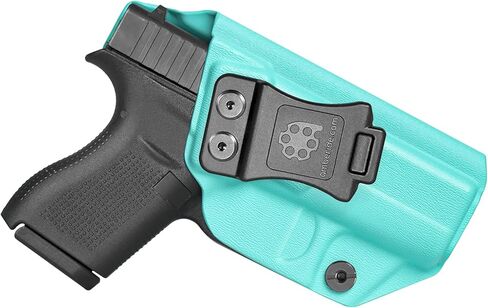 Amberide Glock 42 IWB Holster، Kydex-Boltaron داخل حزام الخصر المناسب Glock 42 .380، الاحتفاظ الآمن، السحب السريع، 0-30 درجة غير قادر in Kuwait