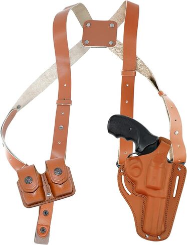 357 Magnum Holster, 2 Slot Pancake OWB Leather Gun Holster Thumb Break Handmade! in Saudi Arabia