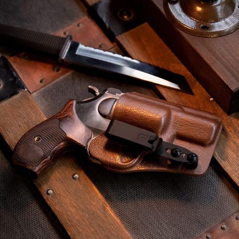 Tulster RATH IWB Kydex Revolver Holster يناسب: Ruger LCR 1.87 ".357 Magnum | يمكن استخدامه بكلتا اليدين داخل ملحق حزام الخصر المخفي in Kuwait