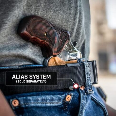 Tulster RATH IWB Kydex Revolver Holster يناسب: Ruger LCR 1.87 ".357 Magnum | يمكن استخدامه بكلتا اليدين داخل ملحق حزام الخصر المخفي in Kuwait