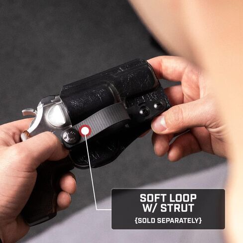 Tulster RATH IWB Kydex Revolver Holster يناسب: Ruger LCR 1.87 ".357 Magnum | يمكن استخدامه بكلتا اليدين داخل ملحق حزام الخصر المخفي in Kuwait