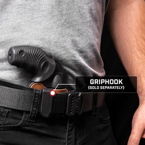 Tulster RATH IWB Kydex Revolver Holster يناسب: Ruger LCR 1.87 ".357 Magnum | يمكن استخدامه بكلتا اليدين داخل ملحق حزام الخصر المخفي in Kuwait