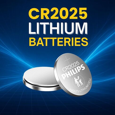 بطارية فيليبس CR2025 5 عبوات | بطاريات سي آر 2025 | ما يصل إلى 70% المزيد من الطاقة | مدة صلاحية 10 سنوات | بطارية ليثيوم كوين 3 فولت CR 2025 | الأفضل لجهاز التحكم عن بعد لمفتاح السيارة والأجهزة الطبية والساعات. in Kuwait