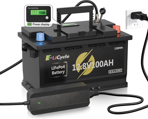 12V 100Ah LiFePO4 Battery, Lithium Battery with Built-in 100A BMS Features NTC and Low-Temperature Protection, 12 Volt Lithium Battery for Trolling Motor, RV, Grade A cell in Saudi Arabia