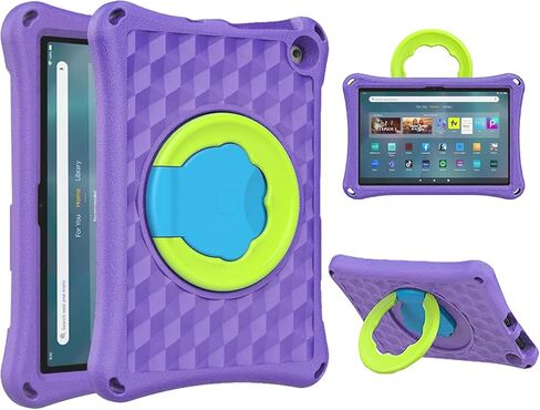 حافظة كمبيوتر لوحي Fire HD 10 للأطفال (الجيل 13/11، إصدار 2023/2021)، حافظة أطفال بمسند دوار 360 خفيفة الوزن ومضادة للصدمات، غير مناسبة لأجهزة HTC 10 Tablet iPad Samsung LG Tablet، أزرق in Kuwait
