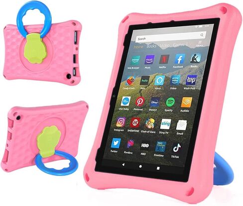 حافظة كمبيوتر لوحي Fire HD 10 للأطفال (الجيل 13/11، إصدار 2023/2021)، حافظة أطفال بمسند دوار 360 خفيفة الوزن ومضادة للصدمات، غير مناسبة لأجهزة HTC 10 Tablet iPad Samsung LG Tablet، أزرق in Kuwait