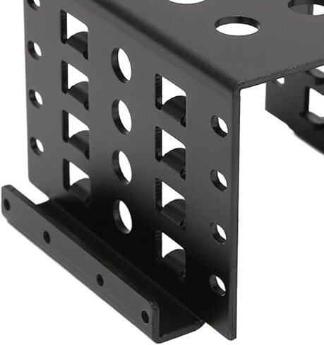 HDD Mounting Rack Aluminium Alloy Hollow Design High Hardness 2.5in Hard Drive Cage for Easy Installation Suitable for All 2.5 Inch HDD and SSD (Black) in Saudi Arabia