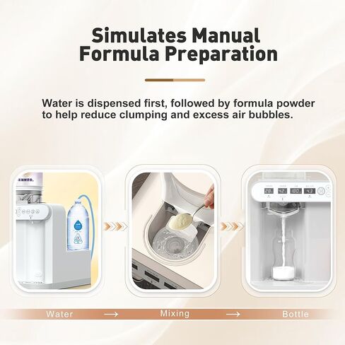 Automatic Formula Maker, Dual Mode，Constant Temperature,Instant Heating,Weight-Based Powder Dispensing, Auto-Rinse Mixing Chamber, Feed Interval Timer, Bottle Warming Compatible in Saudi Arabia
