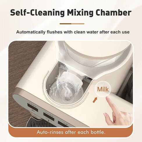 Automatic Formula Maker, Dual Mode，Constant Temperature,Instant Heating,Weight-Based Powder Dispensing, Auto-Rinse Mixing Chamber, Feed Interval Timer, Bottle Warming Compatible in Saudi Arabia