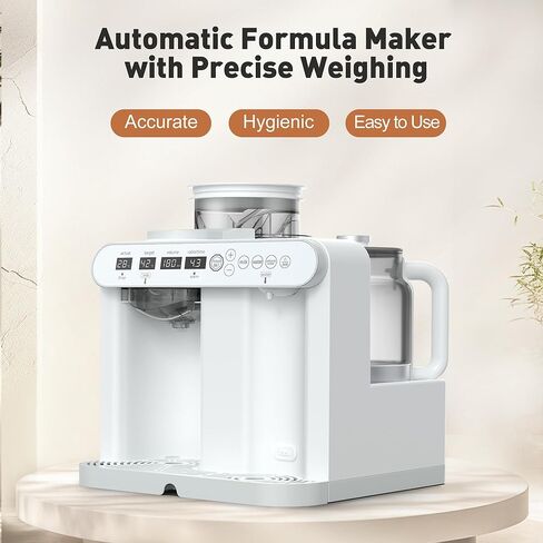 Automatic Formula Maker, Dual Mode，Constant Temperature,Instant Heating,Weight-Based Powder Dispensing, Auto-Rinse Mixing Chamber, Feed Interval Timer, Bottle Warming Compatible in Saudi Arabia
