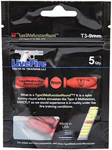 Practice Double Feed Malfunctions in Live and Dry Fire - Pack of 5 (9mm) in Saudi Arabia