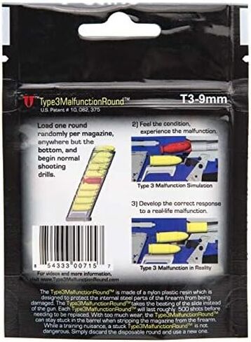 Practice Double Feed Malfunctions in Live and Dry Fire - Pack of 5 (9mm) in Saudi Arabia