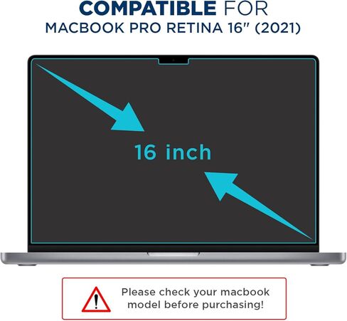 Tech Armor Magnetic Privacy Film Screen Protector Designed for MacBook Pro Retina 16" (2021), Easy Magnet Removal in Saudi Arabia