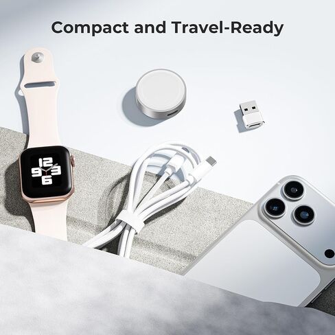 Basesailor Magnetic Charger Adapter for Apple Watch 11 10,5W USB C Wireless Charger Dock,Multi Charging Kit with Type C Cable & USB A Converter for iWatch Series 9 8 7 SE Ultra,42 46 44mm,iPhone 17 16 in Saudi Arabia