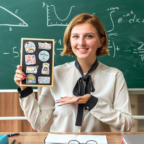 200PCS Teacher Stickers, Funny Teacher Appreciation Gifts Bulk, Waterproof Vinyl Teachers Stickers for Laptop Notebook Water Bottle Educators Decoration Planner in Kuwait