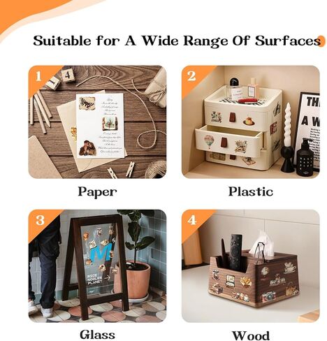 Dizdkizd 150-Piece Coffee Travel Vintage Stickers for Scrapbooking, Junk Journal, Planner, Crafting, Transparent PET Retro Aethestic Sticker Set - Brown in Saudi Arabia