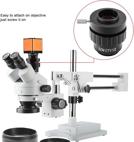 0.5X Stereo Microscope Objective Lens, Double Working Distance, for Video Digital Camera Trinocular Stereo Microscope in Saudi Arabia