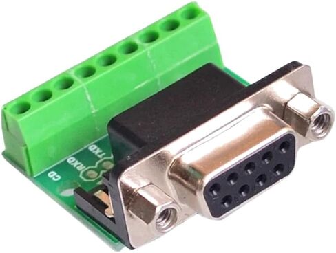 D-Sub 9pin Solderless C0innectors DB9 RS232 Serial to Terminal Female Male Adaptier C0innector Breakout Board Black+Grrien New 2026 High لمكونات إلكترونية موثوقة in Kuwait
