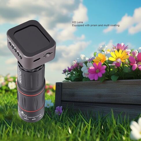 PUSOKEI 18x Zoom Monocular Digital Camera with Built - in Screen, Compact Mini Camera for Concerts, Bird Watching, Travel and Outdoor Adventures in Saudi Arabia