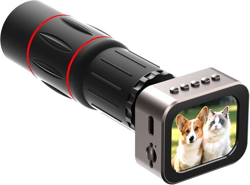 PUSOKEI 18x Zoom Monocular Digital Camera with Built - in Screen, Compact Mini Camera for Concerts, Bird Watching, Travel and Outdoor Adventures in Saudi Arabia