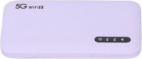 Pomya 5G Unlocked Mobile Hotspot Purple WiFi 6 | Supports 16 Devices, 2.77/1.25Gbps Speeds, IP67 Rugged Dust and Water, Dual Band 2.4/5.8GHz, 6100mAh Battery for Travel in Kuwait