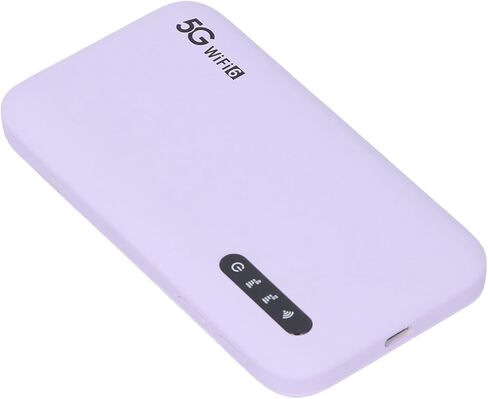 Pomya 5G Unlocked Mobile Hotspot Purple WiFi 6 | Supports 16 Devices, 2.77/1.25Gbps Speeds, IP67 Rugged Dust and Water, Dual Band 2.4/5.8GHz, 6100mAh Battery for Travel in Kuwait