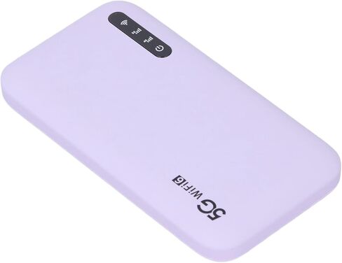 Pomya 5G Unlocked Mobile Hotspot Purple WiFi 6 | Supports 16 Devices, 2.77/1.25Gbps Speeds, IP67 Rugged Dust and Water, Dual Band 2.4/5.8GHz, 6100mAh Battery for Travel in Kuwait