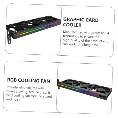 Argb 3-pin Graphics Card Cooling Fan, Silent Pci Video Card Cooler Accessory for Desktop Pcs, Small Size Computer Cooling Fan with RGB Lighting for Gaming and Workstation Use in Kuwait