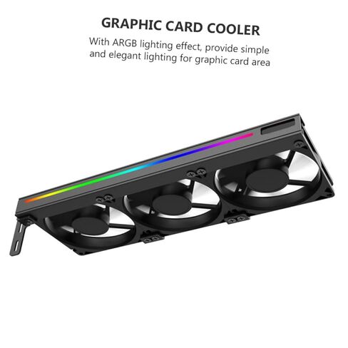 Argb 3-pin Graphics Card Cooling Fan, Silent Pci Video Card Cooler Accessory for Desktop Pcs, Small Size Computer Cooling Fan with RGB Lighting for Gaming and Workstation Use in Kuwait