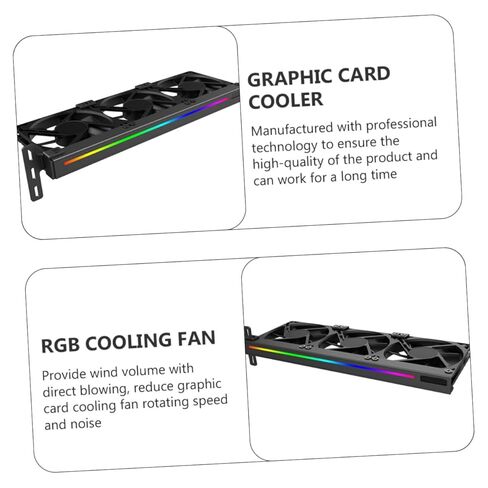 مروحة تبريد Alipis Gpu مع موصل Argb ثلاثي السن، مروحة تبريد هادئة لبطاقة الرسومات لأجهزة الكمبيوتر المكتبية، ملحق تبريد مساعد Pci صغير الحجم للإدارة الحرارية لبطاقة الفيديو in Kuwait