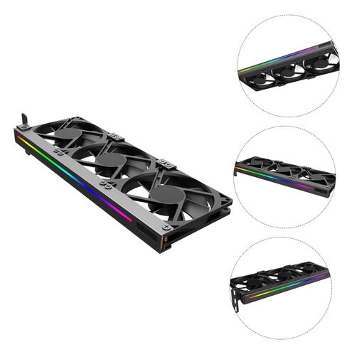 مروحة تبريد Alipis Gpu مع موصل Argb ثلاثي السن، مروحة تبريد هادئة لبطاقة الرسومات لأجهزة الكمبيوتر المكتبية، ملحق تبريد مساعد Pci صغير الحجم للإدارة الحرارية لبطاقة الفيديو in Kuwait