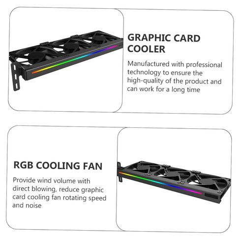 VANZACK Argb 5v مبرد بطاقة الفيديو الصامت 3-pin، مروحة تبريد بطاقة رسومات صغيرة لأجهزة الكمبيوتر المكتبية، مبرد مساعد Pci لأجهزة كمبيوتر الألعاب ومحطات العمل in Kuwait