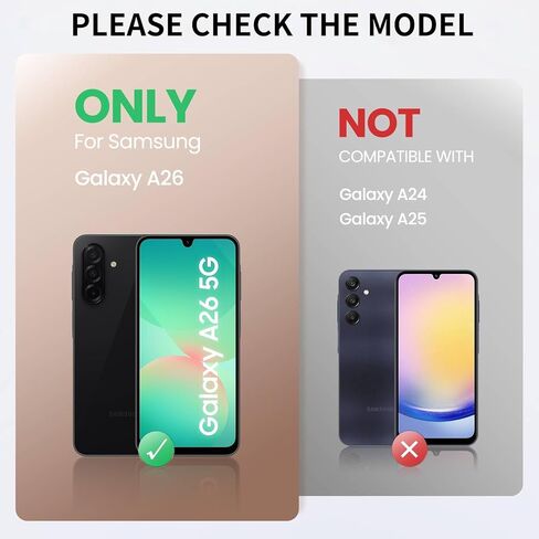 حافظة SUPCASE لهاتف Samsung Galaxy A26 5G مع مسند (Unicorn Beetle Pro)، [واقي شاشة مدمج ومشبك حزام] [حماية من السقوط من الدرجة العسكرية] حافظة هاتف متينة لكامل الجسم لهاتف Galaxy A26، أسود in Kuwait