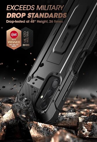حافظة SUPCASE لهاتف Samsung Galaxy A26 5G مع مسند (Unicorn Beetle Pro)، [واقي شاشة مدمج ومشبك حزام] [حماية من السقوط من الدرجة العسكرية] حافظة هاتف متينة لكامل الجسم لهاتف Galaxy A26، أسود in Kuwait