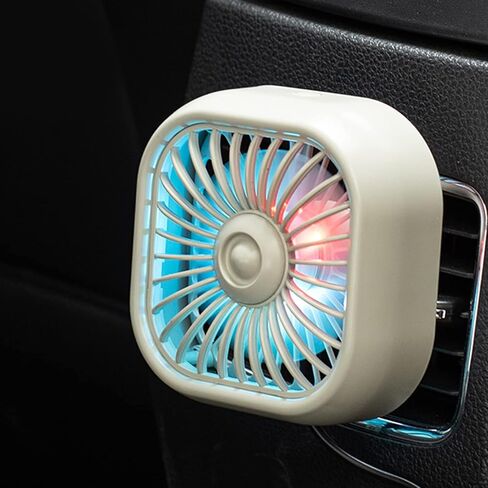 Car Fan USB with LED Light Powerful Cooling Air for Vehicles Powerful Quiet Ventilation Electric Air Circulation Fan in Saudi Arabia