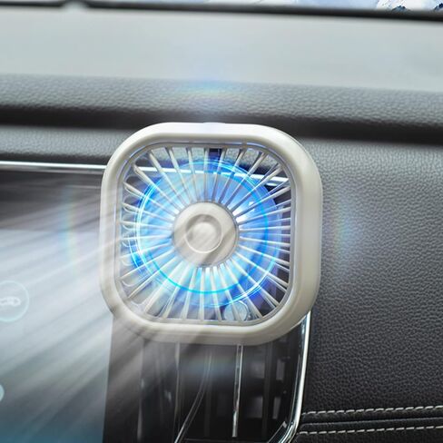 Car Fan USB with LED Light Powerful Cooling Air for Vehicles Powerful Quiet Ventilation Electric Air Circulation Fan in Saudi Arabia
