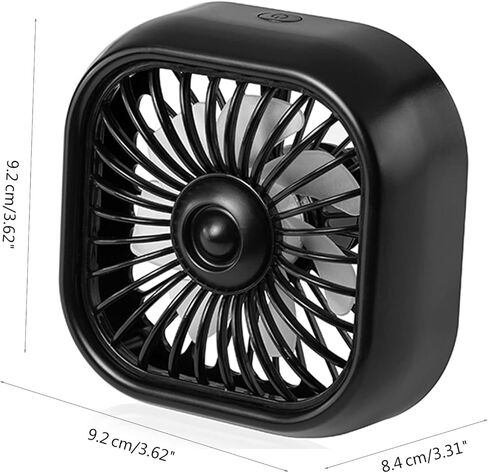 Car Fan USB with LED Light Powerful Cooling Air for Vehicles Powerful Quiet Ventilation Electric Air Circulation Fan in Saudi Arabia