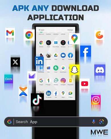 كشك عرض اللافتات الرقمية HARZHI MWE 4K LCD، ملصق عرض إعلاني قائم على الأرضية الداخلية، شاشة تجارية مع مشغل وسائط تلقائي، HDMI/USB/WiFi (65 بوصة لا تعمل باللمس) in Kuwait