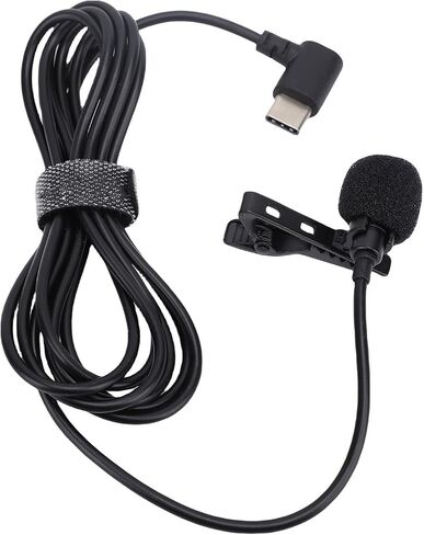ميكروفون Tangxi USB C Lavalier، ميكروفون USB مكثف متعدد الاتجاهات للهواتف الذكية، مع غطاء إسفنجي مقاوم للرياح ومشبك طية صدر السترة in Saudi Arabia
