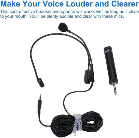 Yoidesu Flexible Microphone Headset, HiFi Sound Adjustable Wired Microphone with 3.5mm Audio Plug, Ergonomic Mic for Voice Amplifiers for Public Speaking, Tour Guiding in Saudi Arabia