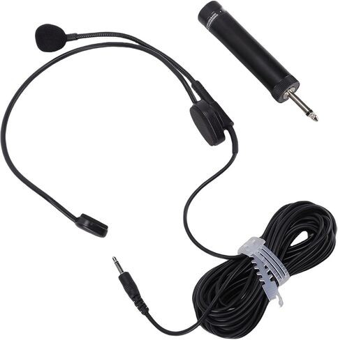 Yoidesu Flexible Microphone Headset, HiFi Sound Adjustable Wired Microphone with 3.5mm Audio Plug, Ergonomic Mic for Voice Amplifiers for Public Speaking, Tour Guiding in Saudi Arabia