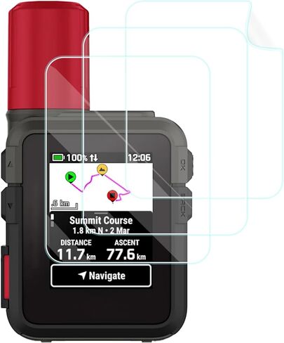 واقي شاشة لجهاز Garmin inReach Mini 3 Plus Satellite Communicator، غشاء نانو مقاوم للخدش عالي الدقة، شفاف عالي الدقة، خالٍ من الفقاعات مع مجموعة سهلة التركيب، 3 عبوات. in Kuwait