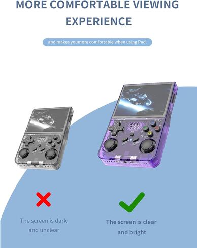 [3 عبوات] واقي شاشة لألعاب ZWXYVUT R36XX Pro Retro المحمولة باليد مقاس 3.5 بوصة من الزجاج المقوى، واقي شاشة لألعاب R36XX Pro المحمولة ضد الخدش والحساسة وصلابة 9H in Kuwait