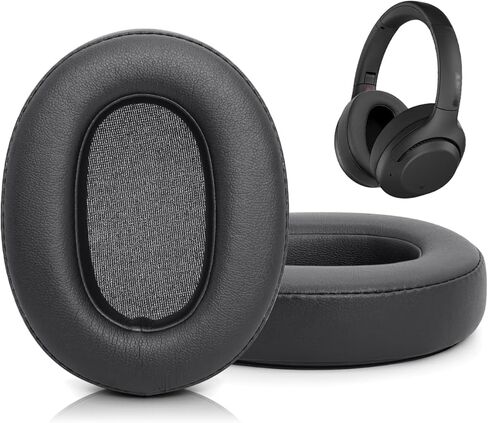 وسائد أذن بديلة من GVOEARS لسماعات Sony WH-XB900N / WH-CH710N / WH-CH720N / WH-RF400 / MDR-RF895RK، وسائد الأذن مع جلد بروتين ناعم، إسفنج الذاكرة - أسود in Kuwait