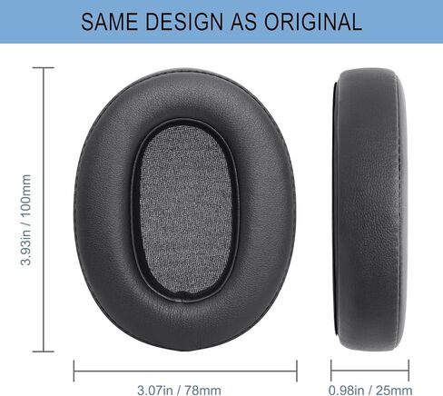 وسائد أذن بديلة من GVOEARS لسماعات Sony WH-XB900N / WH-CH710N / WH-CH720N / WH-RF400 / MDR-RF895RK، وسائد الأذن مع جلد بروتين ناعم، إسفنج الذاكرة - أسود in Kuwait