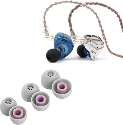 Linsoul KZ ZS10 Pro 4BA+1DD 5 سماعات أذن معدنية HiFi للسائق (مع ميكروفون) أطراف سماعات أذن Kiwi Ears Flex، أطراف بديلة من السيليكون IEM in Kuwait