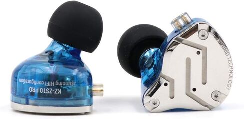 Linsoul KZ ZS10 Pro 4BA+1DD 5 سماعات أذن معدنية HiFi للسائق (مع ميكروفون) أطراف سماعات أذن Kiwi Ears Flex، أطراف بديلة من السيليكون IEM in Kuwait